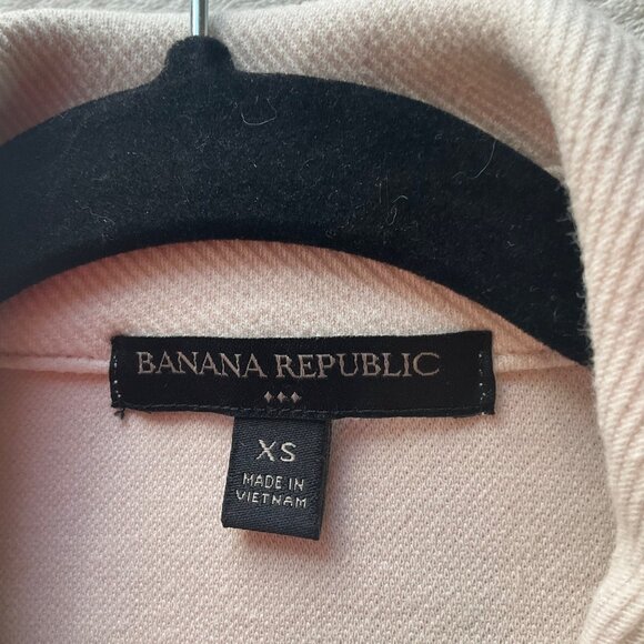 Banana Republic W Sz XS Cream Chore Coat Button-Up Jacket Twill Utility Safari - Picture 4 of 11